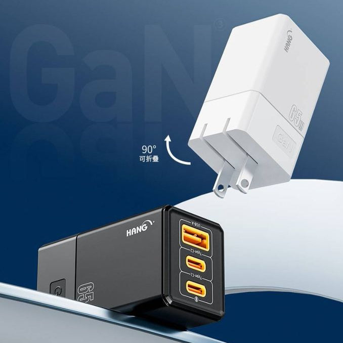 HANG|C67 PD+QC+PPS 氮化鎵快充頭 三孔快充 65W