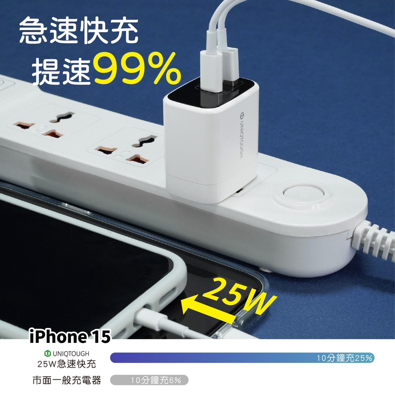 UNIQTOUGH|小魔方 25W PD3.0+QC3.0 極速快充頭