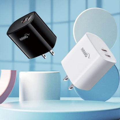HANG｜C66 雙Type-C快充頭 PD + QC 3.0 22W