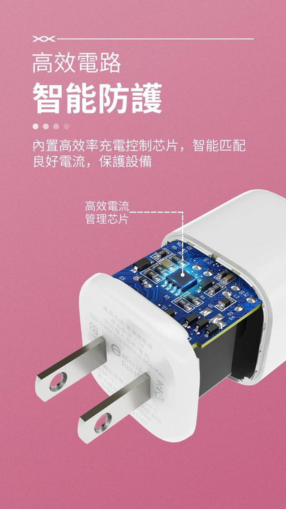 HANG｜C16 體積超迷你蘋果豆腐頭 PD+QC快充雙輸出 22W