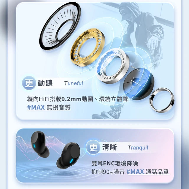 MEES｜T6 Max 新升級無線藍芽耳機