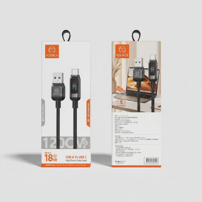 VOORCA｜100W電流顯示數據傳輸充電線