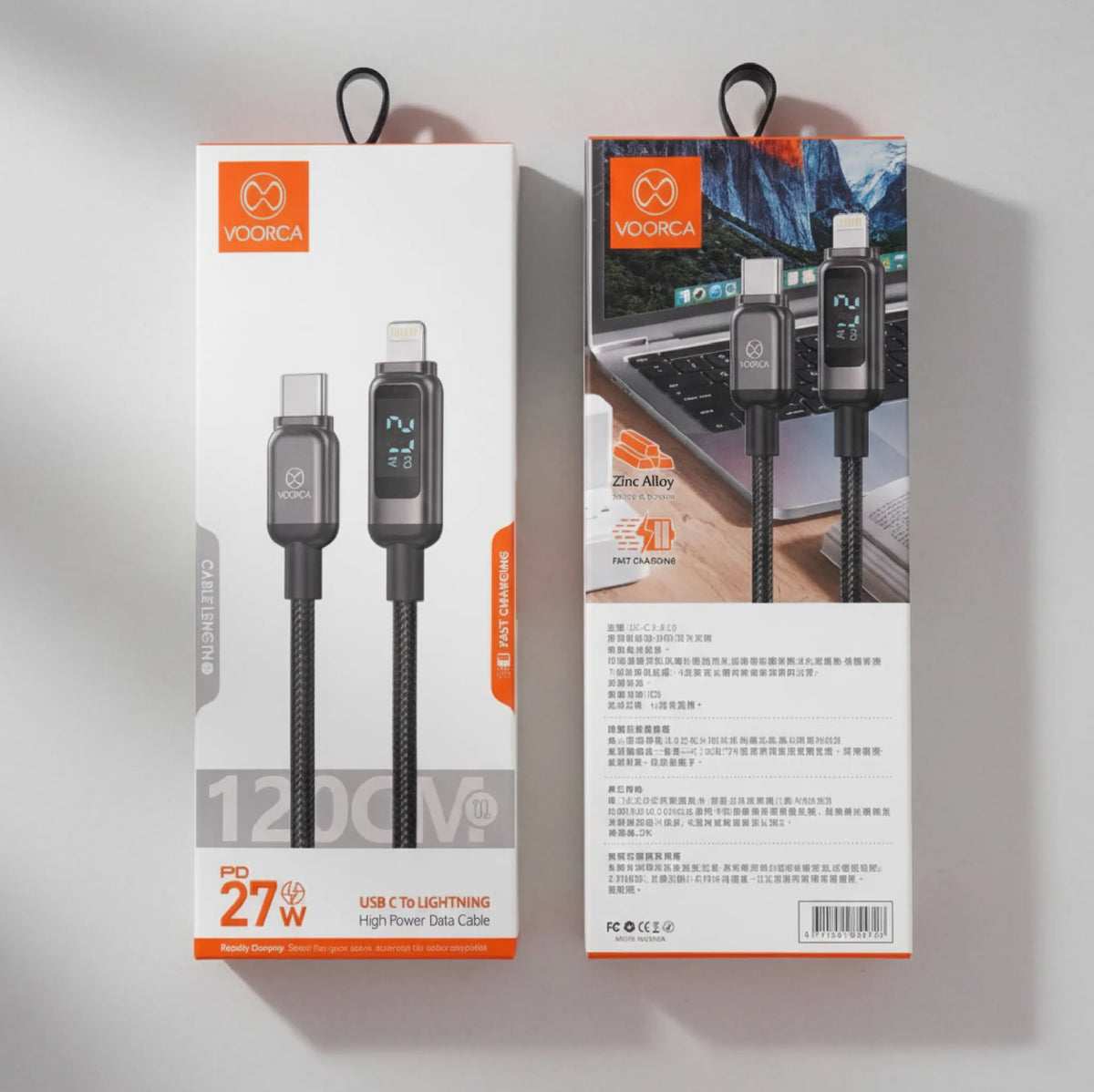 VOORCA｜100W電流顯示數據傳輸充電線