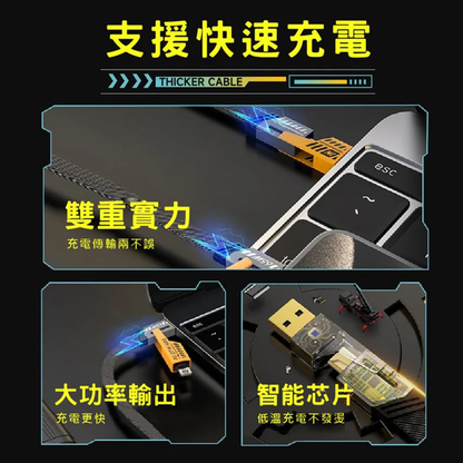 AWEI｜四合一快充機甲數據線