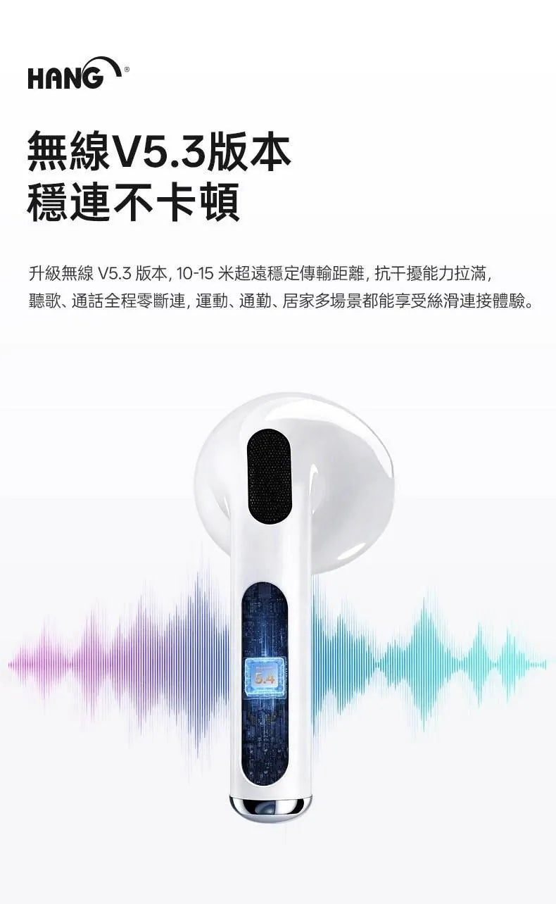 HANG｜W02無線智能觸控藍牙耳機