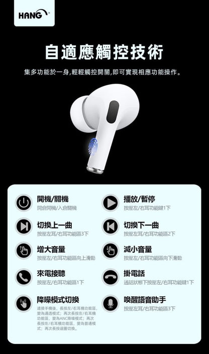 HANG｜顯示型無線充電藍牙耳機