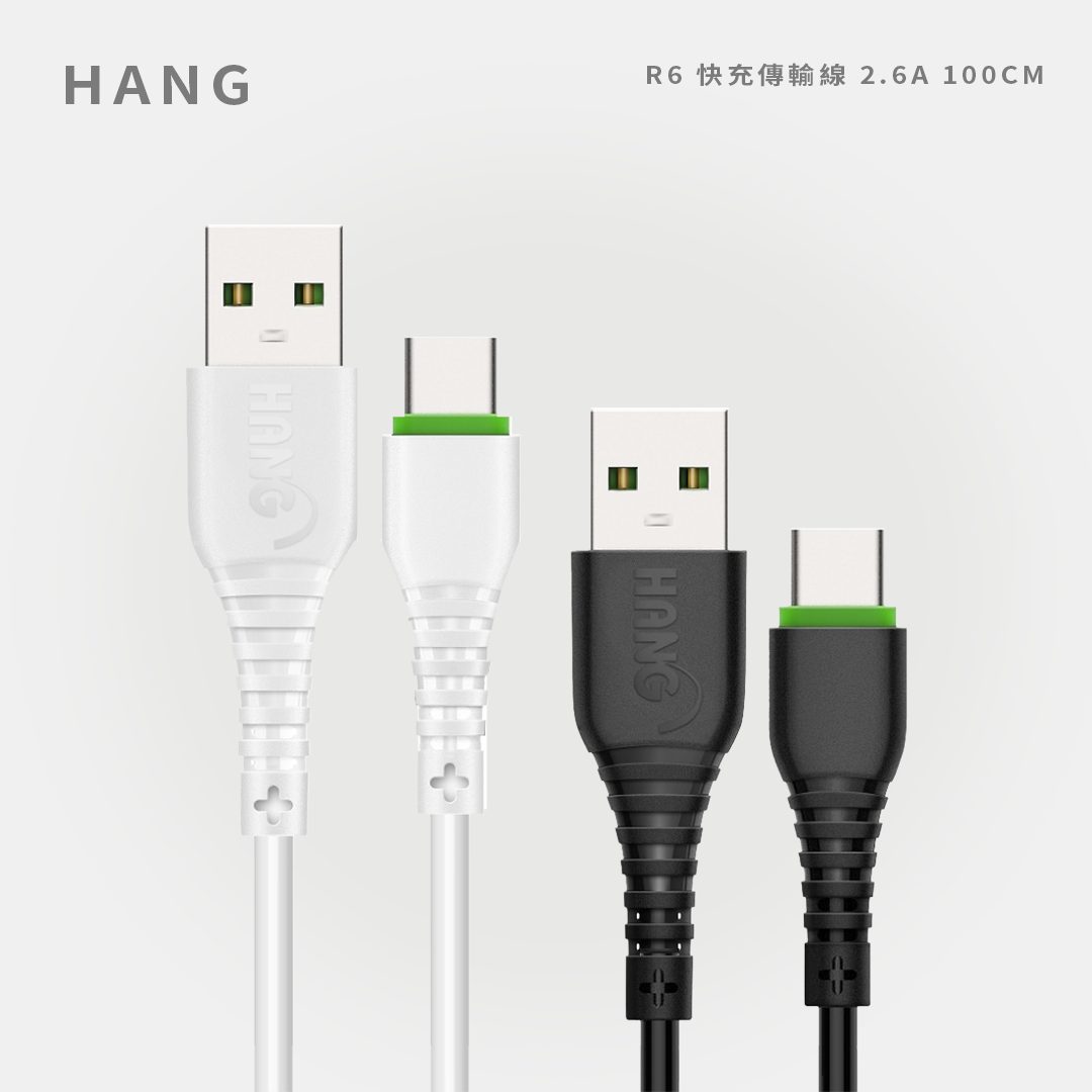 HANG｜R6 快充傳輸線 2.6A 100CM