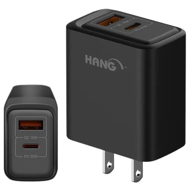HANG｜C33 GaN PD+QC 氮化鎵 雙口輸出充電器 30W