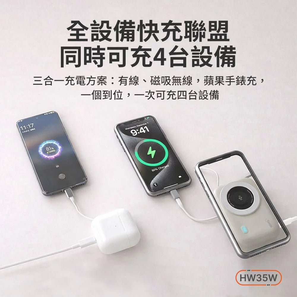HANG｜HW35W固態磁吸防爆行動電源20000mAh / 中國認證二維碼
